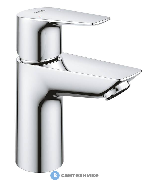 Смеситель Grohe BAU EDGE 23330001 для раковины, гладкий корпус (хром)