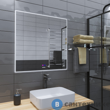 картинка Зеркало Grossman PRAGMA-норма (700*800*45) LED с сенсорным выключателем и подогревом (187080)