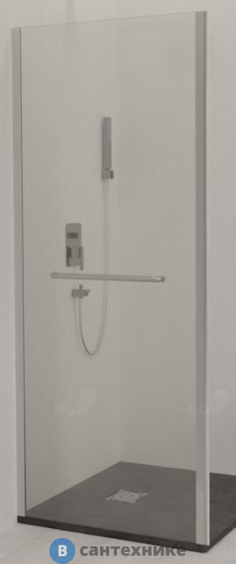 Боковая панель RGW Z-060-3 хром/Прозрачное/6 мм 80*200 (352206308-11)