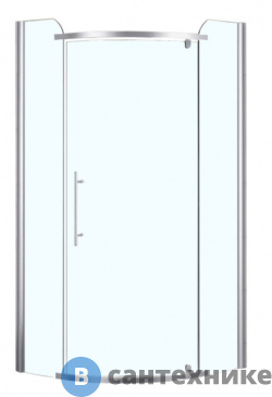 картинка Душевое ограждение AZARIO EDMONTON 900*900*2000 без поддона (распаш дверь) стекло прозр 8 мм. профиль серебро (AZ-NNC2231 900)