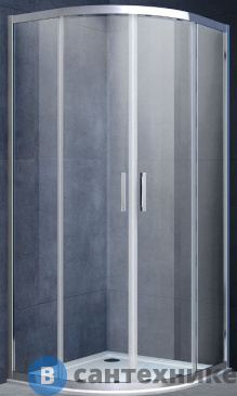 картинка Душевой уголок Vincea Alpha VSQ-3AL900CL, 900*900, хром, стекло прозрачное, без поддона