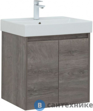 картинка Тумба под раковину Aquanet Nova Lite 60 2 дв. дуб рошелье (298848)