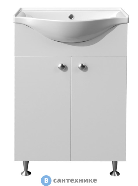 Тумба Loranto Моника New 55 (550*830*440) с раковиной (арт.7055) Basic 55 (CS00071365)