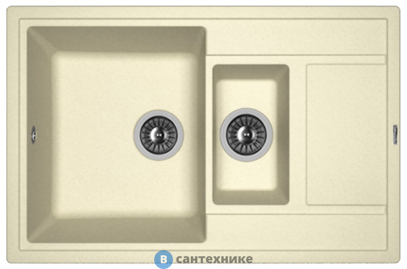 Кухонная мойка FLORENTINA Липси 780К, шампань FS (20.250.D0780.202)