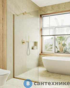 картинка Душевая перегородка в профиле MaybahGlass 1950*890 стекло 8 мм сатинбронза (MGD-690-3у)