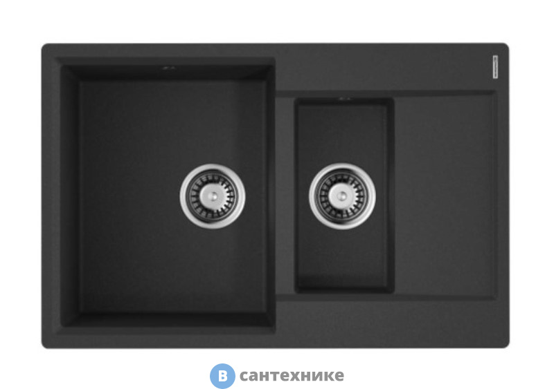 Кухонная мойка OMOIKIRI Daisen-78-2-BL черный (4993334)