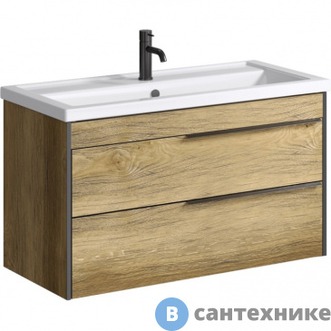 картинка Тумба под раковину Aqwella FARGO 101 FRG0110DB (подвесная, дуб балтийский)