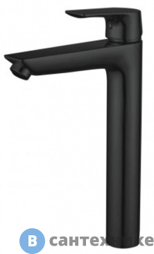 картинка Смеситель Aquanet AF330-11B Static для умывальника, высокий, чёрный матовый (261821)