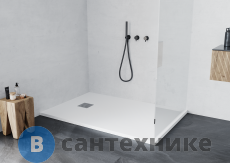 Душевой поддон Taliente PTA-ST-120Wstone 120х80 литьевой мрамор белый матовый