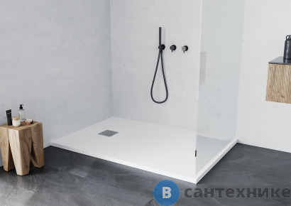 картинка Душевой поддон Taliente PTA-ST-120Wstone 120х80 литьевой мрамор белый матовый