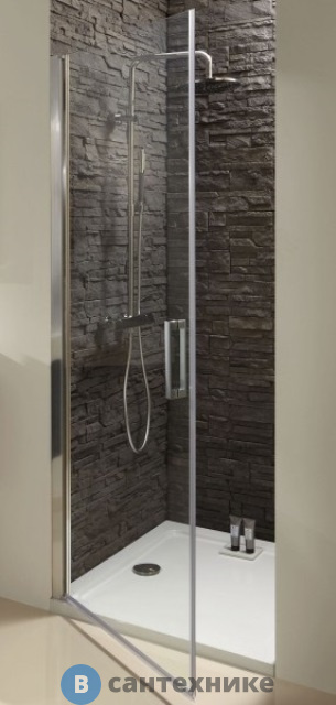 Дверь Jacob Delafon CONTRA E22T90-GA распашная в нишу /90х200/ (прозр. стекло)