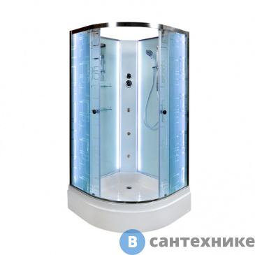 картинка Душевая кабина Deto EM2780N LED с гидромассажем