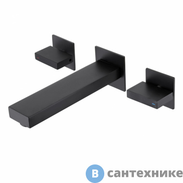 картинка Смеситель ABBER Daheim AF82122B для раковины скрытого монтажа, черный матовый