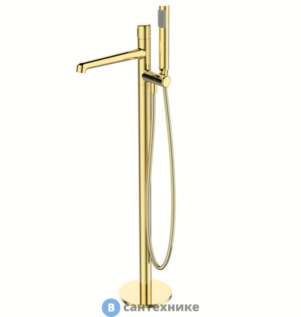 Смеситель BelBagno UNO UNO-FMT-ORO напольный для ванны, золото
