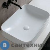 Раковина AZZURRA ELEGANCE SOFT накладная 60х40 см без отв. под смеситель, белый (ELLG060400S0BI/(ESO60 bi)*0)