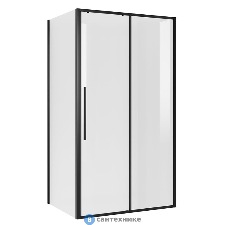 Душевое ограждение Niagara NG-84-11AB-A90B-34 (110*90*195) прямоуг., раздвижн., черный матов, стекло прозрачн., без поддона