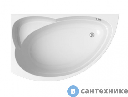картинка Акриловая ванна Vannesa Модерна 160х100 каркас, левая (2-01-0-1-1-214), без сифона