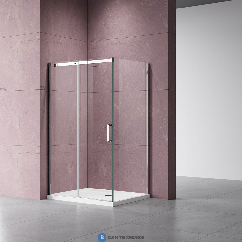 Душевой уголок Vincea Dice VSR-4D9016CL, 1600*900, хром, стекло прозрачное, без поддона