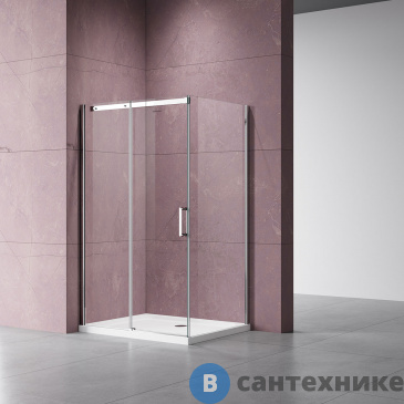 картинка Душевой уголок Vincea Dice VSR-4D9016CL, 1600*900, хром, стекло прозрачное, без поддона