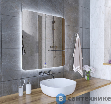 картинка Зеркало Grossman ELEGANS-промо (800*800*45) LED с сенсорным выключателем (1780801)