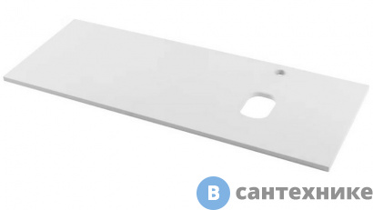 картинка Столешница BelBagno EK-120-AS-BO-R из МДФ, асимметричное правостороннее расположение отверстий для раковины и смесителя, 1204x462x19 Bianco Opaco