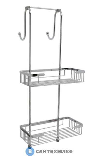 Комплект из держателей и 2-х навесных полок WasserKRAFT K-72222 металл, нержавеющая сталь AISI 304, хромоникелевое покрытие