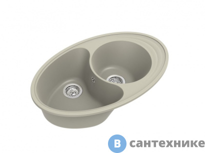 картинка Кухонная мойка EWIGSTEIN Elegant W90KF 1,5-чаши + крыло 820*520мм топаз