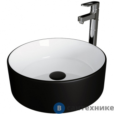 картинка Раковина Grossman GR-4040BW (360*360*115) чёрная, белая внутри