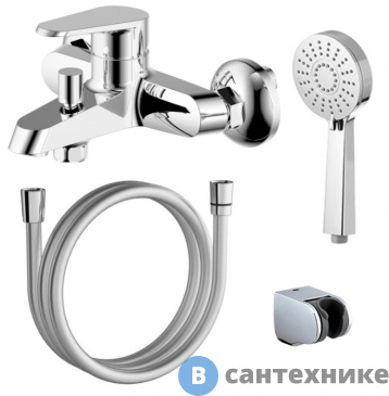 картинка Смеситель AZARIO CASTELO AZ-VJC238274C для ванны с ручным душем