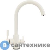 Смеситель Polygran Элара Дуо 660731 кухонный №36 белый хлопок