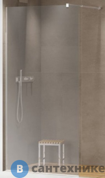 картинка Душевая перегородка Cezares LIBERTA-L-1-110-GR-Cr с односторонним входом, стекло графит, профиль хром, 1100x1950 мм