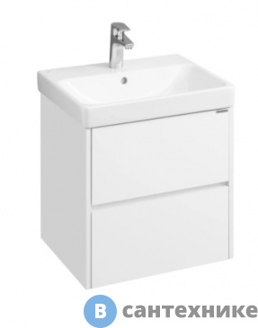 картинка Тумба под раковину Акватон Сканди Doors 55 белый глянец/белый матовый (1A251701SD010)