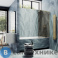 картинка Шторка для ванны поворотная с добором MaybahGlass 1400*690 Стекло 6 мм Бронза (MGV-657-3)
