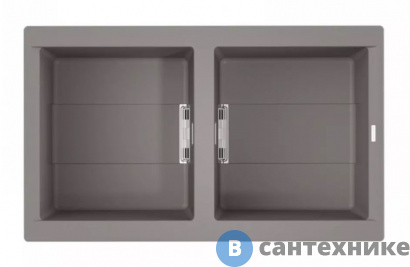 картинка Кухонная мойка OMOIKIRI Banzen 86-2-GR grey (4993318)