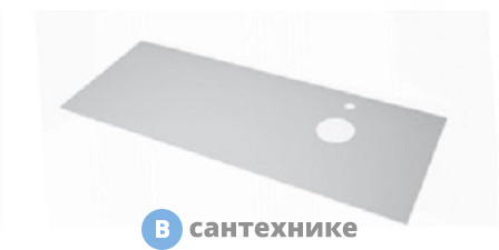 Столешница Dreja LINE, 120 см, стеклянная, с отверстиями для установки умывальника(Триумф) и смесителя (99.9101)