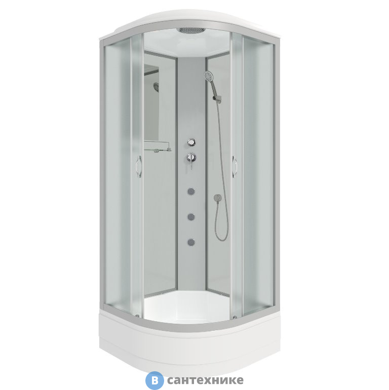 Душевая кабина Niagara NG-3301-14G (900х900х2150) средний поддон, стекло матовое