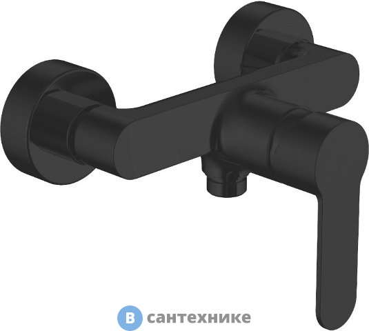 Смеситель Aquanet AF300-30B Passion, для душа, чёрн. мат (243296)