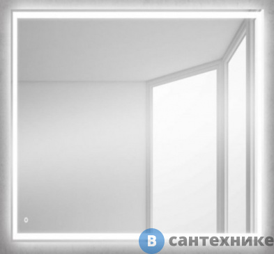 картинка Зеркало BelBagno SPC-GRT-650-800-LED-TCH с встроенным светильником и сенсорным выключателем 650x30x800