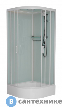 картинка Душевая кабина Frank F409/1 White средний поддон