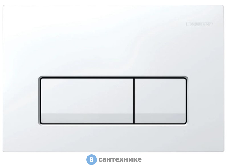 Клавиша смыва Geberit 115.119.11.1 Delta50, для двойного смыва, альпийский белый