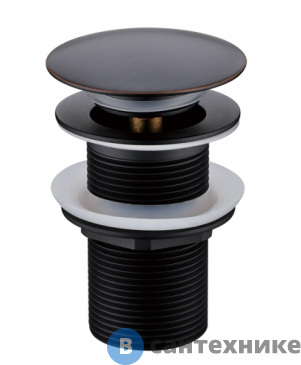 картинка Слив Boheme 612-B для раковины, автомат(клик-клак) black