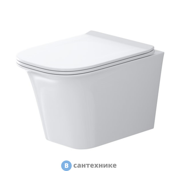 Унитаз подвесной Grossman Classic GR-4463S (490*335*350) безободковый с тонкой крышкой