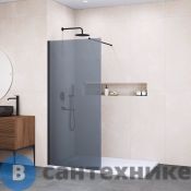 Перегородка для душа RGW WA-010 B  90*195 чёрный/ тонированное (серое) (351001009-34)