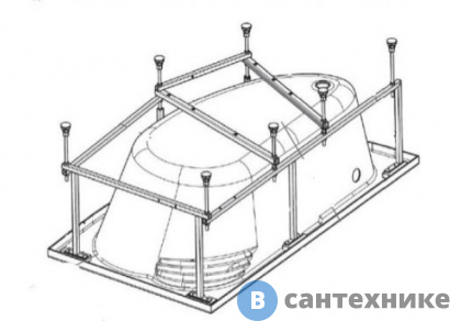 картинка Монтажный набор Roca ZRU9302999 для ванны WELNA /160х100/