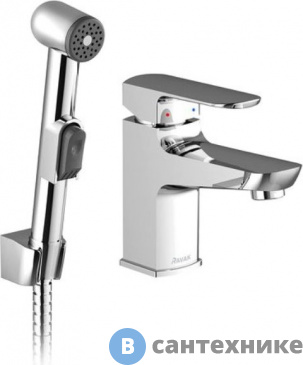 картинка Смеситель Ravak BM 011.00 для умывальника с гигиеническим душем (X070076)