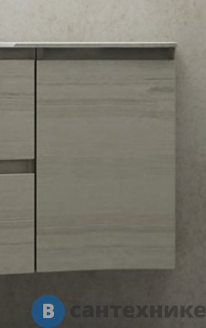 картинка Шкафчик Cezares VAGUE 54848 подвесной с одной распашной створкой, правый, Rovere sbiancato, 34x40x55