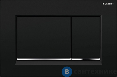 картинка Клавиша смыва Geberit OMEGA30 115.080.KM.1 (черн, хром глянц, черн)