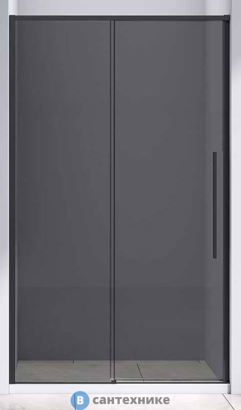 Душевая дверь Vincea Slim-N VDS-4SN120CGB, 1200, черный, стекло тонированное