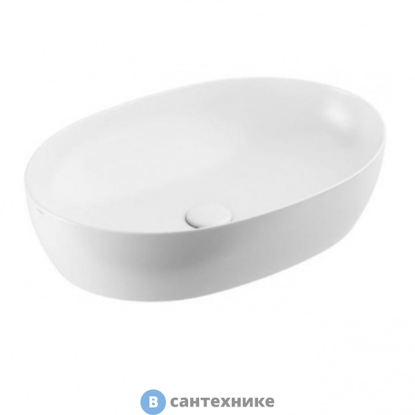 Раковина AZZURRA ELEGANCE CIRCLE накладная 60х40 см без отв. под смеситель, без перелива. rame (ECI60 RA*0)