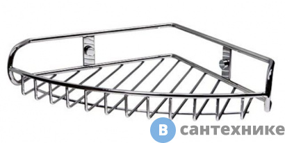 картинка Полка WasserKRAFT K-1211 металлическая угловая нержавеющая сталь AISI 304, хромоникелевое покрытие